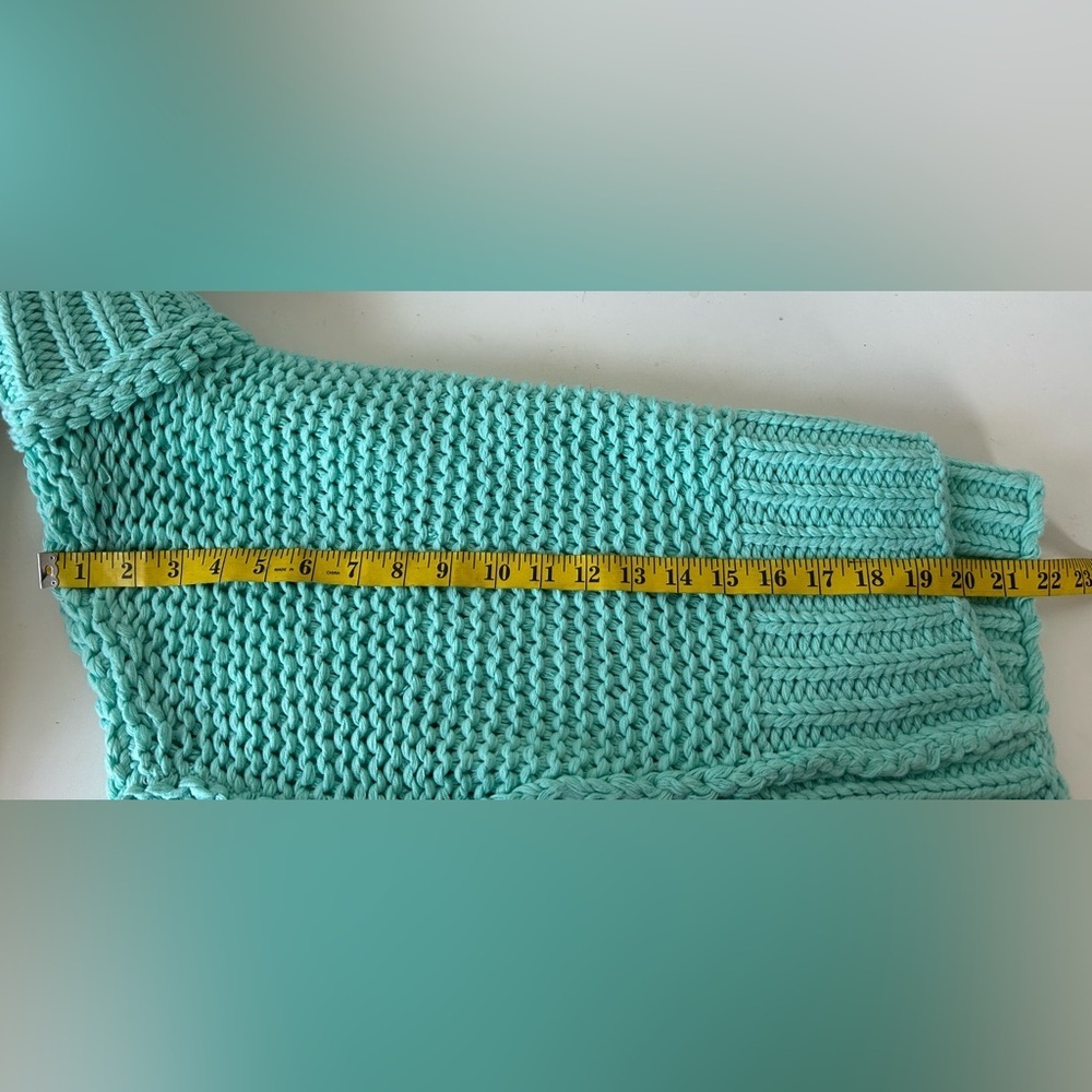FREE PEOPLE MY ONLY SUNSHINE CHUNKY KNIT, RIBBED EDGES, MOCK NECK XS - Picture 8 of 10